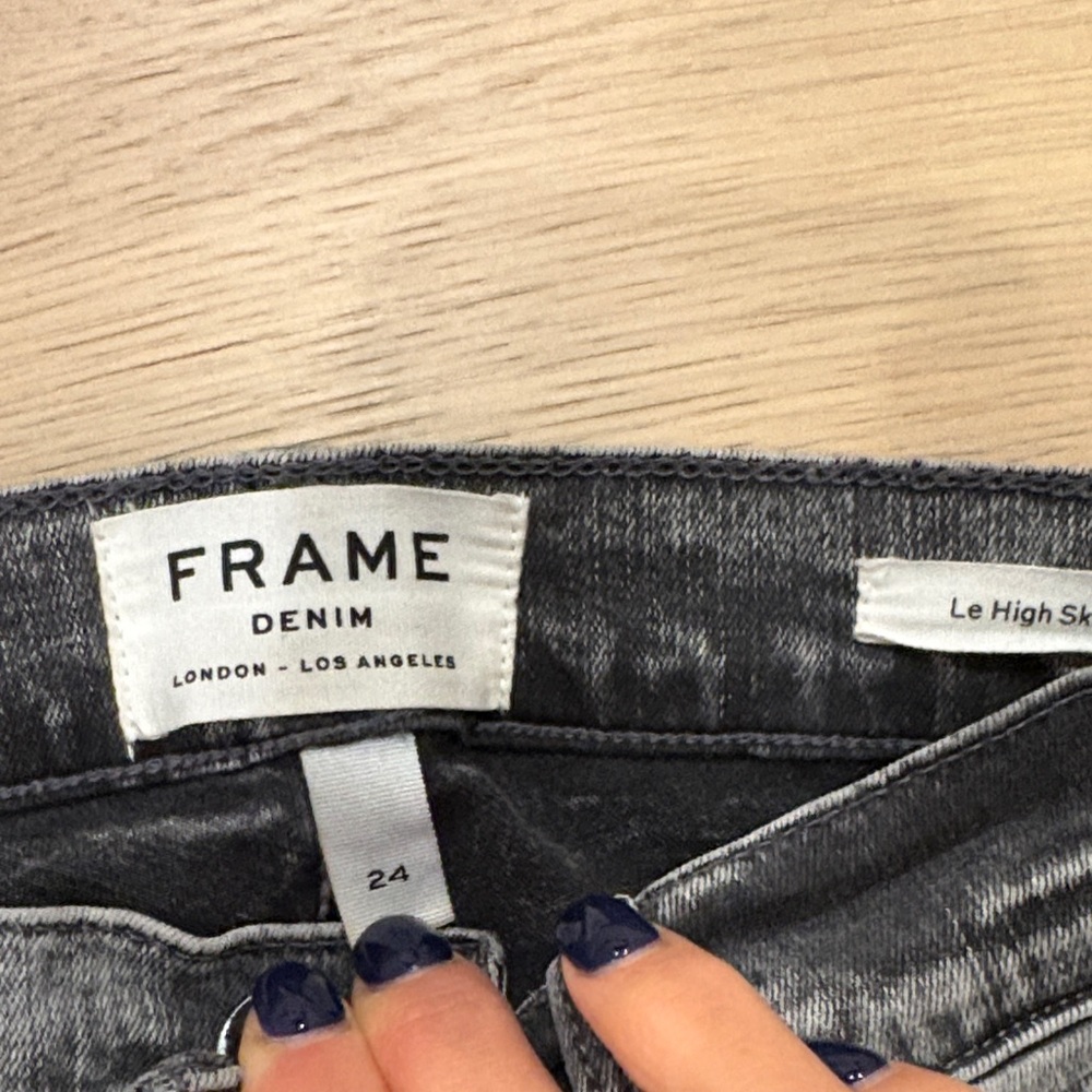 Frame Denim Women's High Rise Gray Jeans